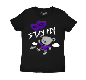 Womens Court Purple 13 Shirt - Money Over Love  - Black